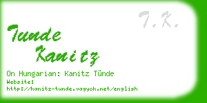 tunde kanitz business card